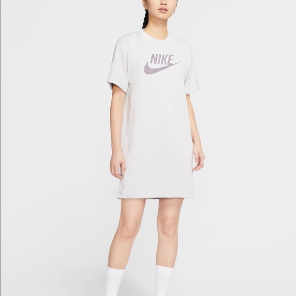 Nike Move 2 Zero T-shirt dress in light gray - Picture 3 of 5